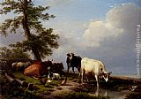 Grazing Paintings - Animals Grazing Near The Sea by Eugene Verboeckhoven